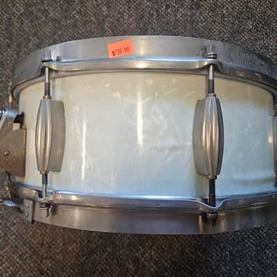 Slingerland Super Krupa Radio King 50's era White Marine Pearl image 9