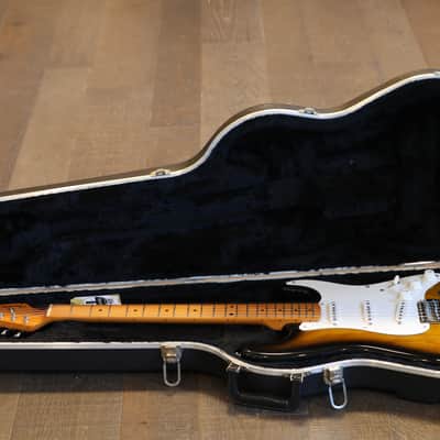 1994 Fender Limited Edition 40th Anniversary 1954 Reissue Collectors Model Stratocaster w/ Maple FB Electric Guitar 2-Color Sunburst + COA OHSC image 22