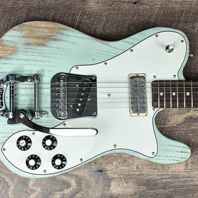 MyDream Partcaster Custom Built - Old Ash Surf Green Lollar Gold Foil image 3