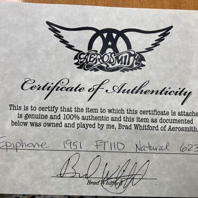 Epiphone Brad Whitford’s Aerosmith 1951, FT110 Authenticated (#34) 1951 Natural image 5