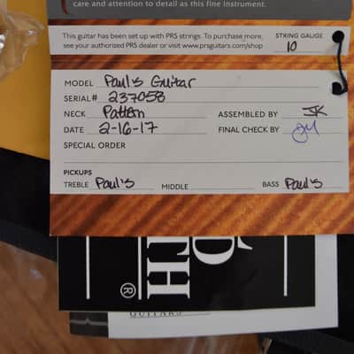 Paul Reed Smith Paul's Guitar, 2017, OHSC & paperwork, Excellent condition, Lightweight PRS image 3