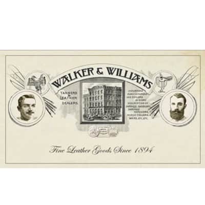 Walker & Williams H-44 Vintage Series Plush Back Shell Pink Mandala Woven Strap w/Chestnut Ends image 11