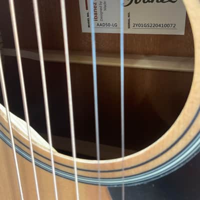 Ibanez AAD50-LG Advanced Acoustic Guitar - Natural image 7