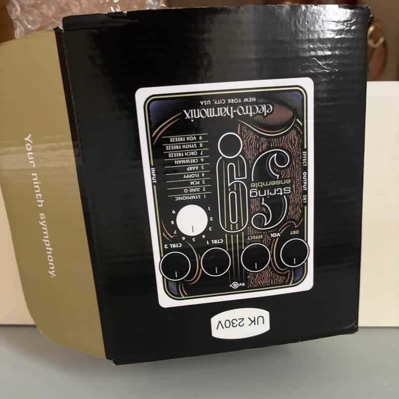 MINT IN BOX Electro-Harmonix String9 String Ensemble 2022 - Present - White / Brown Graphic image 1