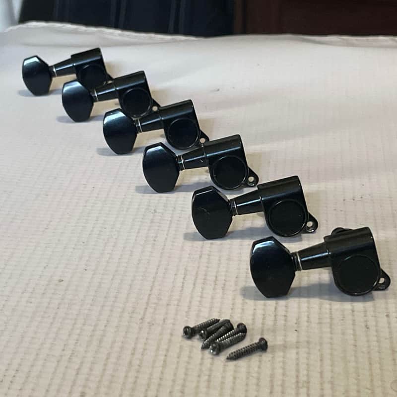 2020’s Kramer 6 In Line Tuners Tuning Pegs Black