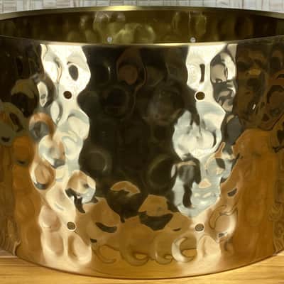 Hammered Brass 8x14 Snare Drum Shell Predrilled 4.5" image 5