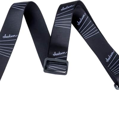 Genuine Jackson Logo Guitar Strap, String Pattern, Black/White image 3
