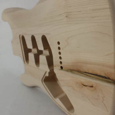 Unfinished Maple SSS Hardtail guitar body - fits Fender Strat Stratocaster necks J1536 image 5