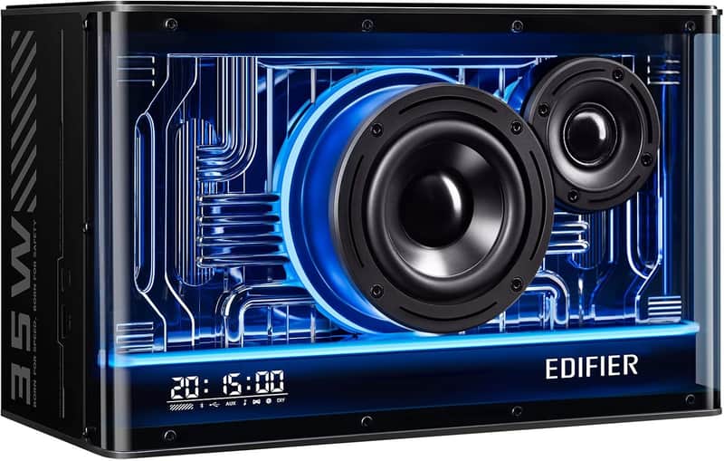 Edifier QD35 Tabletop Bluetooth Speakers, Splendid Light Effects, Black image 1