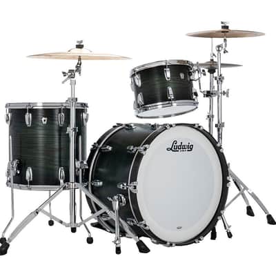 Ludwig Classic Oak Fab 3-pc Shell Pack w/22" Kick - Green Burst image 1