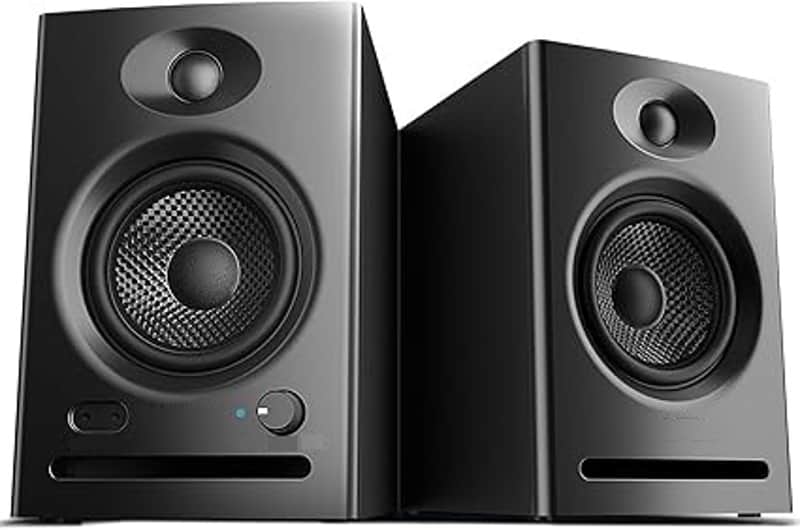 Dual-Mode 2.0 Studio Monitors, Active Monitor Speakers for Near Field Music Production, Bluetooth 5.3 Wireless Computer PC Monitor Gaming Bookshelf Speakers(Pair, Black) image 1
