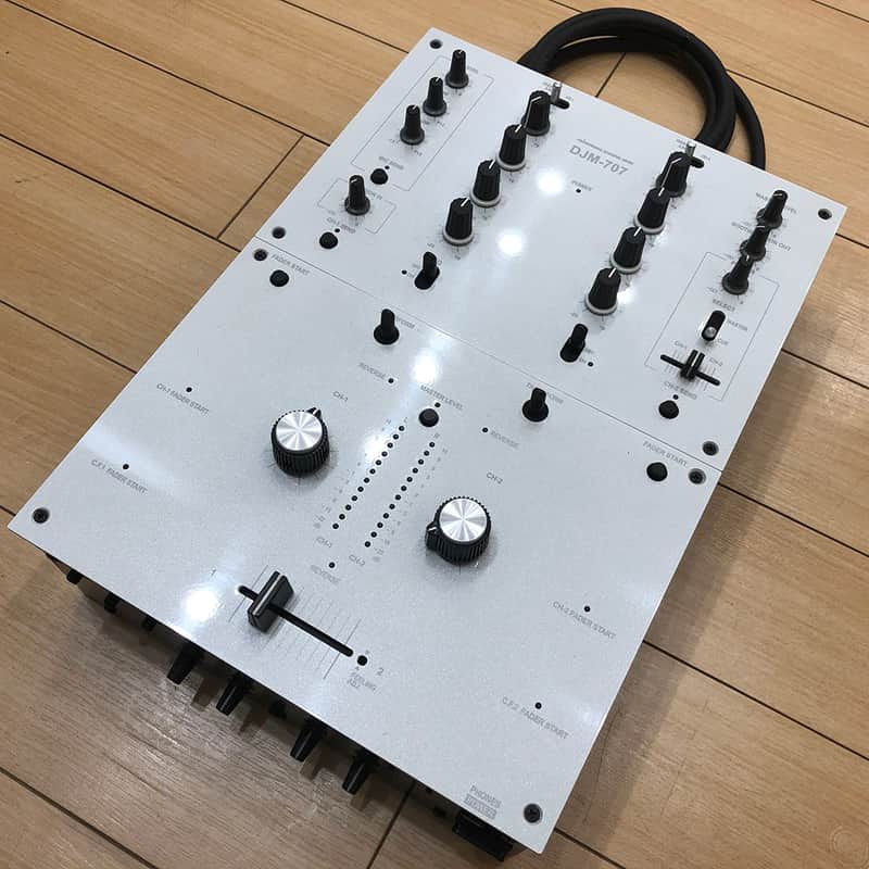 Pioneer DJM-707 WhitePearl / rotaryfader (Customization by DOKUKIRI) image 1