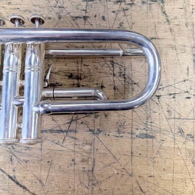Vintage Bach Stradivarius Model 37 Silver Bb Trumpet with Original Case Just Serviced Late 1970's image 14