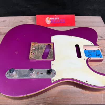 Real Life Relics 60’s Style Tele® Telecaster® Body Double Bound Aged Purple Metallic