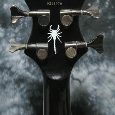 Schecter Scorpion Tribal Bass Left Handed with Darkglass Tone Capsule preamp and Bartolini Pickups image 6