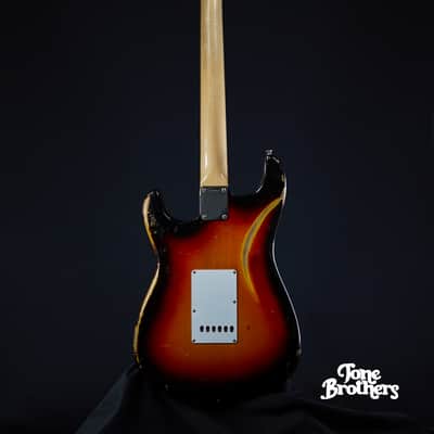 7.4LB, 1-Owner! 1963 Fender Stratocaster Sunburst image 11