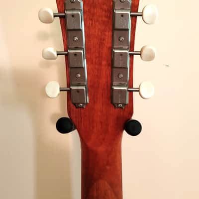 CUSTOM DESIGNED & CRAFTED LES PAUL JR. STYLE RED MAHOGANY AQUA IMPRESSION JASPER STONES - SERIAL #077 2025 image 8