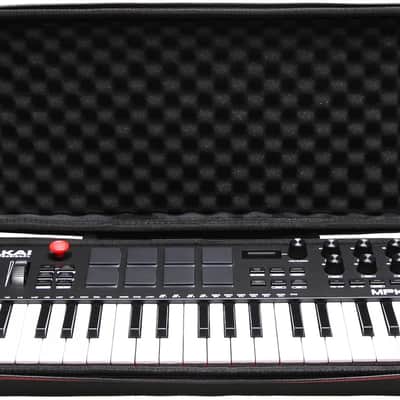 Hard Travel Case for Akai Professional MPK Mini Plus USB MIDI Keyboard Controller with 37 Mini Keys - Protective Carrying Storage Bag (Black+Black)