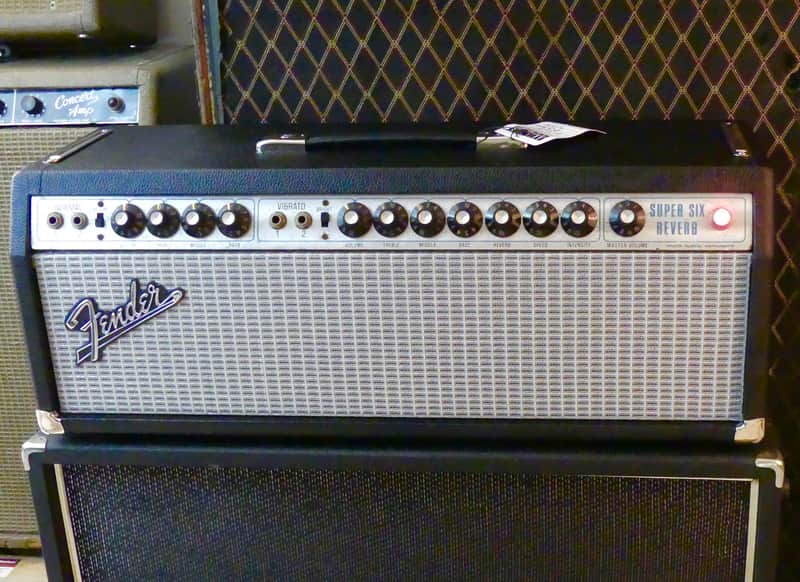Vintage 1972 Fender Super Six (Twin) Reverb Amp Head With Original Footswitch and Mojotone Head image 1
