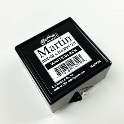 Martin Bridge & Endpin Set – White/Black (USA Made) image 2