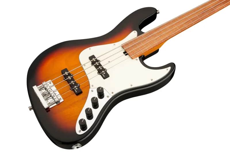 Sadowsky MetroExpress 21-Fret Vintage J/J Bass, Morado Fingerboard, Fretless With Lines, 4-String - Tobacco Sunburst Transparent High Polish image 1