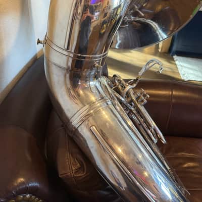 Silver Conn 20K BBb Sousaphone with case, neck, and bits image 5