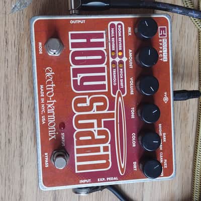 Electro-Harmonix Holy Stain Multi-Effects Pedal: Distortion / Reverb / Pitch / Tremolo 2008 - 2022 - Orange / Red image 7