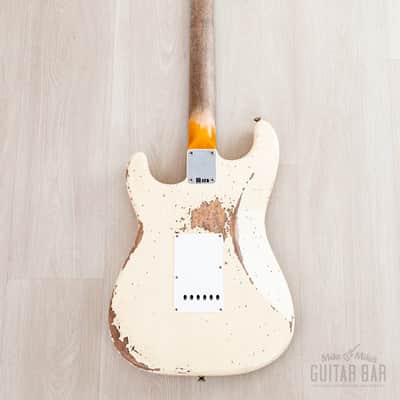 2023 Fender Custom Shop 1961 Stratocaster Heavy Relic Olympic White w/ Case, CoA image 3