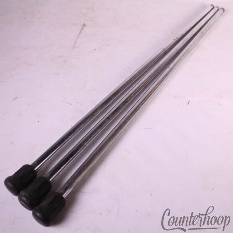 *Ludwig 3x Straight Floor Tom Drum Legs 3/8" 9.5mm Vintage 60s-70s Super Classic image 1