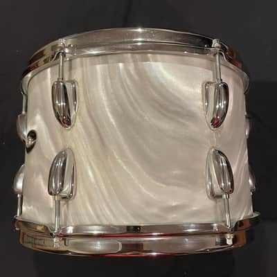 Slingerland Tom 8" x 12" Early 70s White Satin Flame Pearl image 2