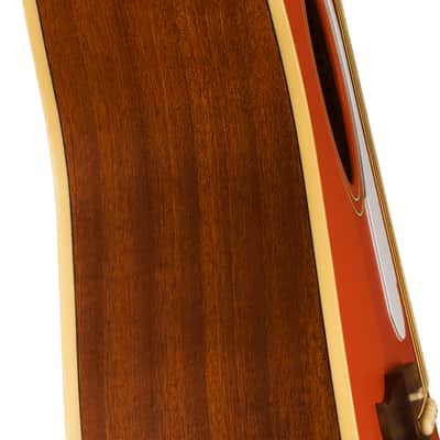 Fender Malibu Player, Walnut Fingerboard, White Pickguard - Fiesta Red image 3