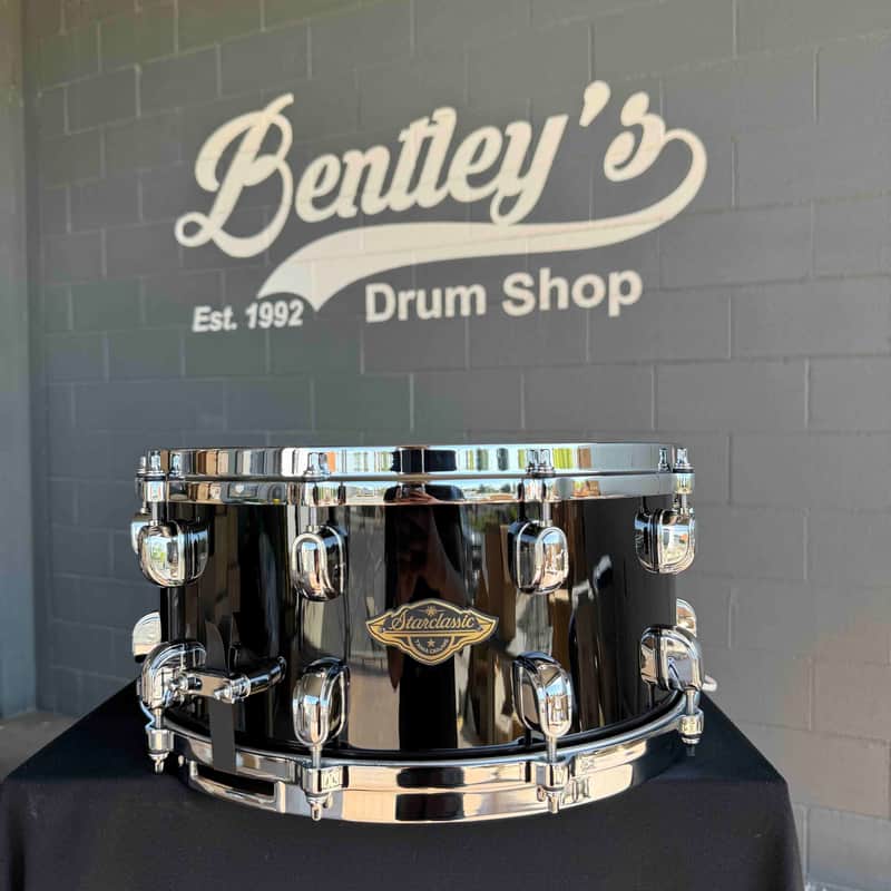 TAMA Starclassic Walnut/Birch 6.5x14 Snare Drum in Piano Black Gloss Lacquer image 1