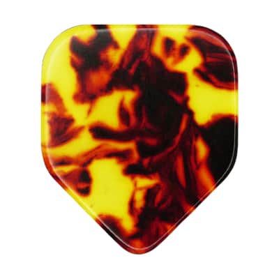 Exotic Plectrums Celluloid Vintage Tortoise Shell Guitar Or Bass Pick - 0.96 mm Heavy Gauge - 330 Medium Home Plate Shape - 6 Pack