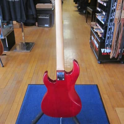 J. Reynold 4-String Electric Bass - Red/White image 11