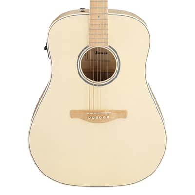Used Ibanez AAD77M1E Acoustic-Electric Guitar - Open Pore Antique White image 1