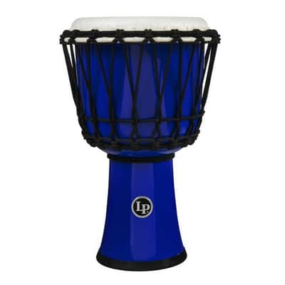 Latin Percussion LP1607BL World 7" Rope Circle Djembe, Blue image 5