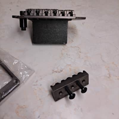 Ibanez Floyd Rose Electric Guitar Bridge & Complete Hardware Set- 6 Inline Tuners, Knobs, Pickup Frame, etc.- Satin Silver image 9
