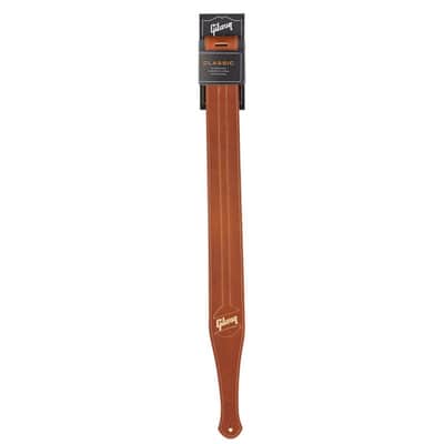 Gibson The Classic Leather Guitar Strap - Brown image 2
