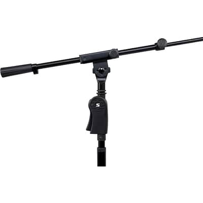 Shure Deluxe Tripod Mic Stand With Telescoping Boom and Pistol Grip One-Handed Clutch - Regular Black image 8