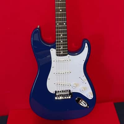 Silvertone strat style - Blue with White Pick Guard image 1
