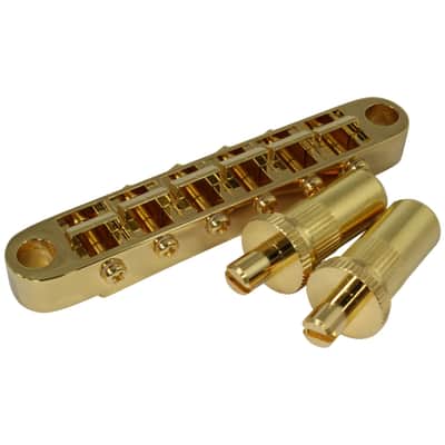 GOTOH GE103B-T Guitar Bridge with large metric posts Gold image 1