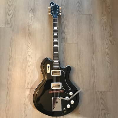 Supro 1582VJB Coronado II Vibrato Dual Pickup Americana Series Reissue Electric Guitar 2010s - Jet Black image 1