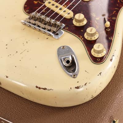 Fender Custom Shop 1960s Stratocaster Aged Olympic White Masterbuilt Jason Smith image 11