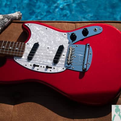 2010 Fender MG69/MH - '69 Mustang Reissue - Candy Apple Red w Matching Headstock - Pro Set Up w Perfect Frets/Action/Intonation! image 7