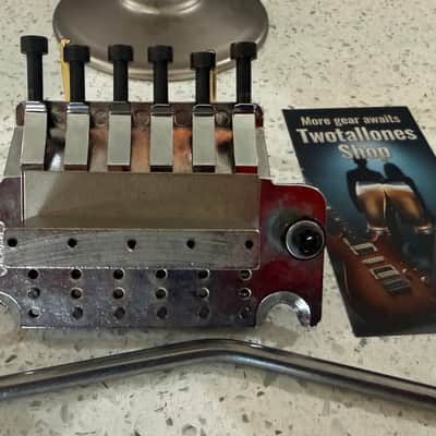 Floyd Rose Original Double Locking Tremolo Bridge Made in Germany Chrome w/ Arm image 11
