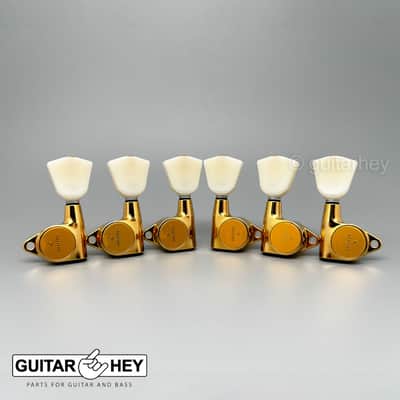 NEW Gotoh SG301-P4N Tuning Keys w/ Keystone Buttons Tuners Set 3x3 - GOLD image 2