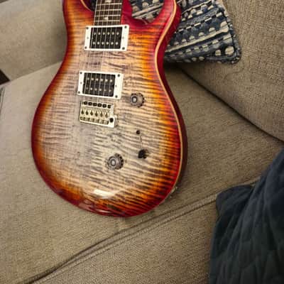 PRS SE Custom 24 Charcoal Cherry Burst With Locking Tuners image 4