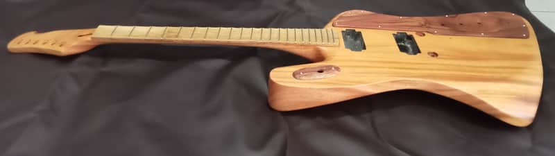 handmade mahogany slab "Firebird R" fat style guitar,oil finish,ships fast image 1