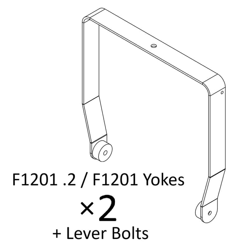 Funktion-One Set of 2 × 1201.2 / F1201 Yoke Bracket & Lever Bolts Kit Black (UK: incl. VAT) image 1
