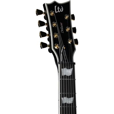 ESP LTD Deluxe EC-1007 Baritone Evertune Electric Guitar, Black image 6